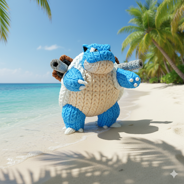 Blastoise - Knitted - Crochet