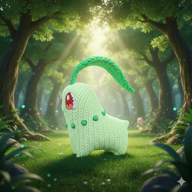 Chikorita - Knitted - Crochet