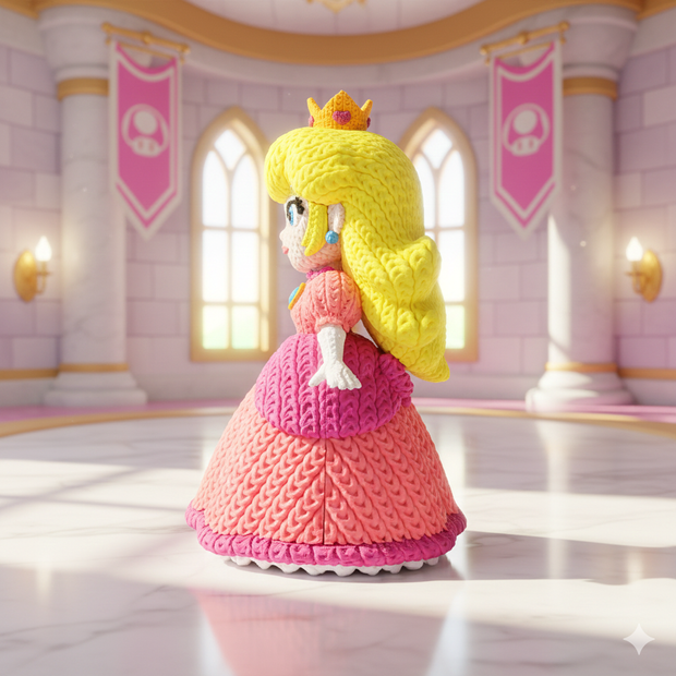 Princess Peach - Knitted - Crochet