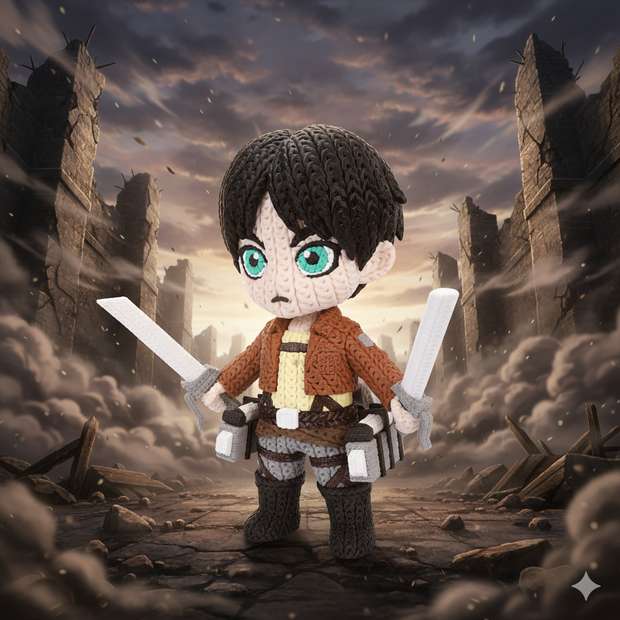 Eren Yeager - Knitted - Crochet