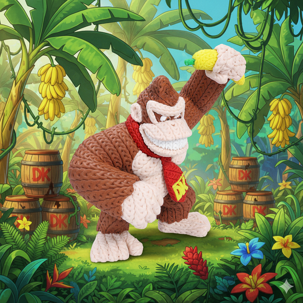 Donkey Kong - Knitted - Crochet