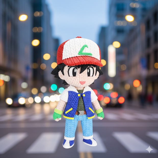 Ash Ketchum (Satoshi) - Knitted - Crochet