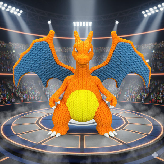 Charizard - Knitted - Crochet