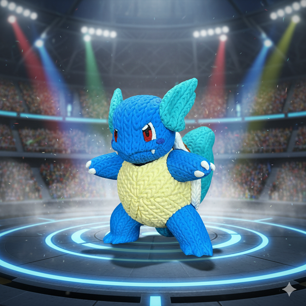 Pokemon Wartortle - Knitted - Crochet