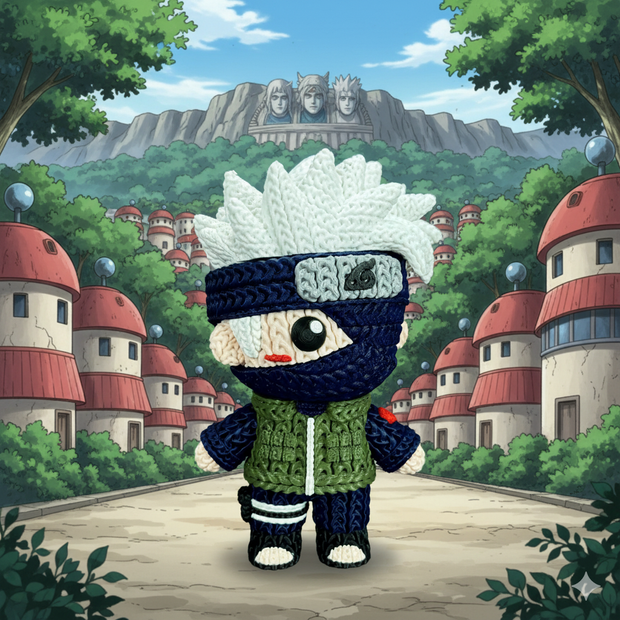 Kakashi - Knitted - Crochet
