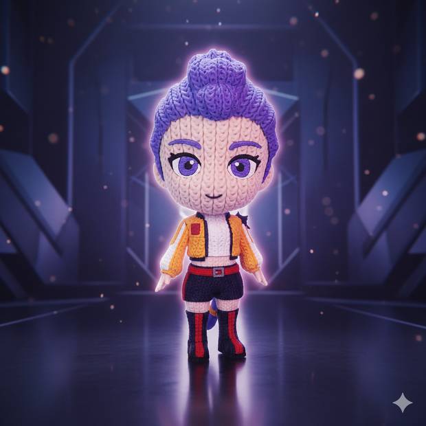 Rumi | HUNTR/X - KPop Demon Hunters - Knitted