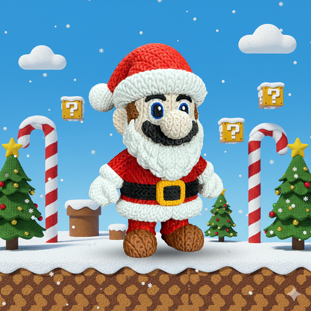 Santa Mario - Knitted - Crochet