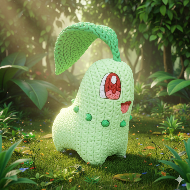 Chikorita - Knitted - Crochet