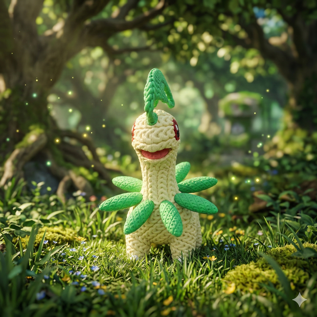 Pokemon Bayleef - Knitted - Crochet
