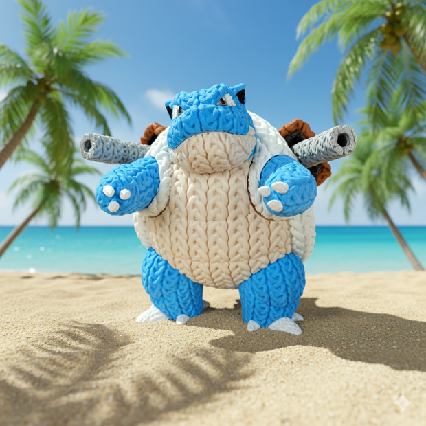 Blastoise - Knitted - Crochet