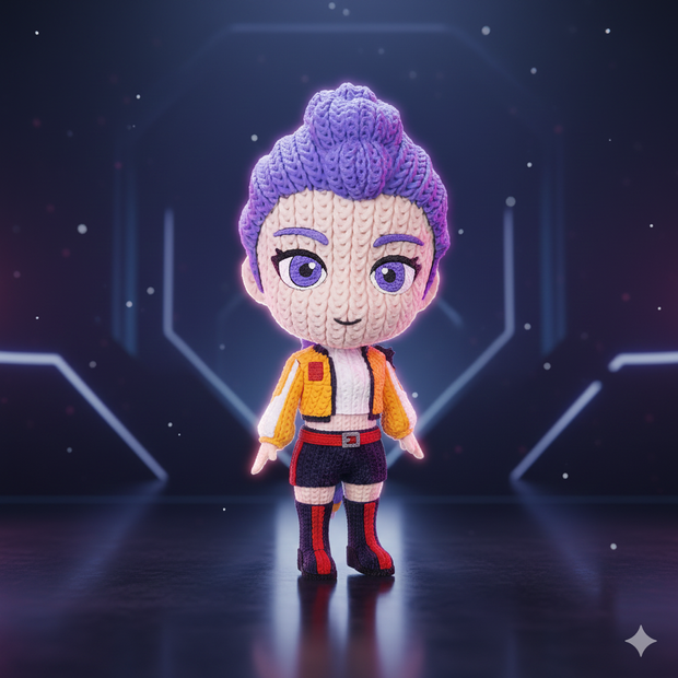 Rumi | HUNTR/X - KPop Demon Hunters - Knitted