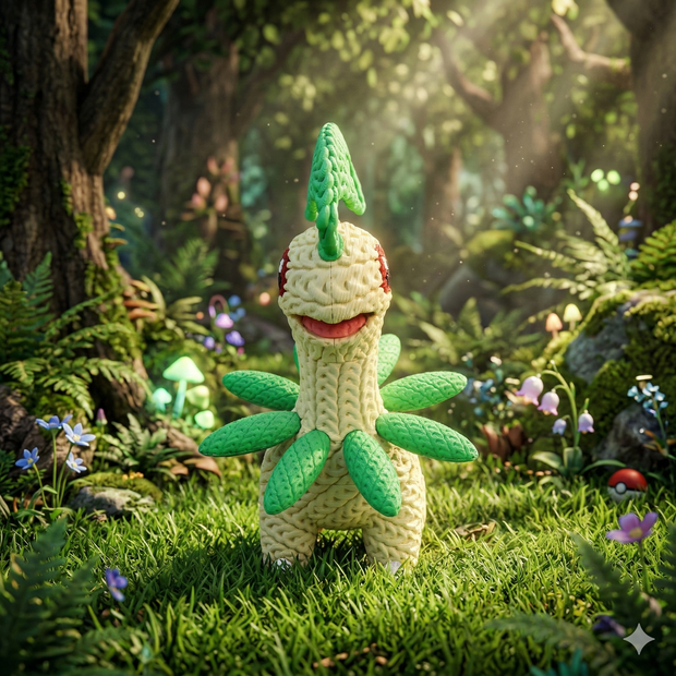 Pokemon Bayleef - Knitted - Crochet