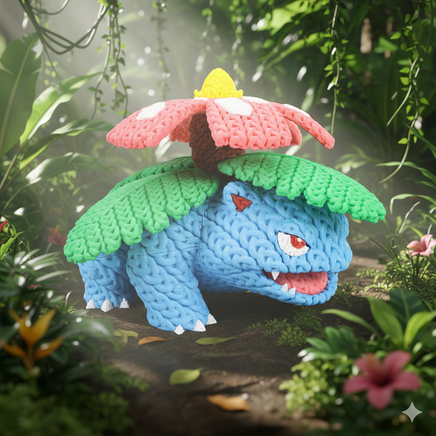 Pokemon Venusaur - Knitted - Crochet