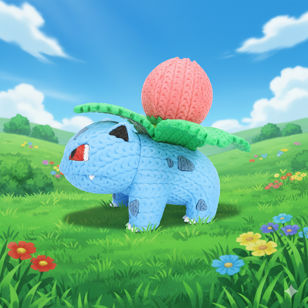 Pokemon Ivysaur - Knitted - Crochet