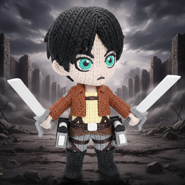 Eren Yeager - Knitted - Crochet