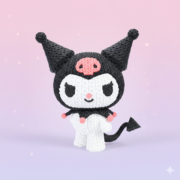 Kuromi - Knitted - Crochet