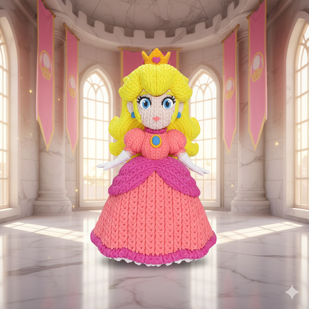 Princess Peach - Knitted - Crochet