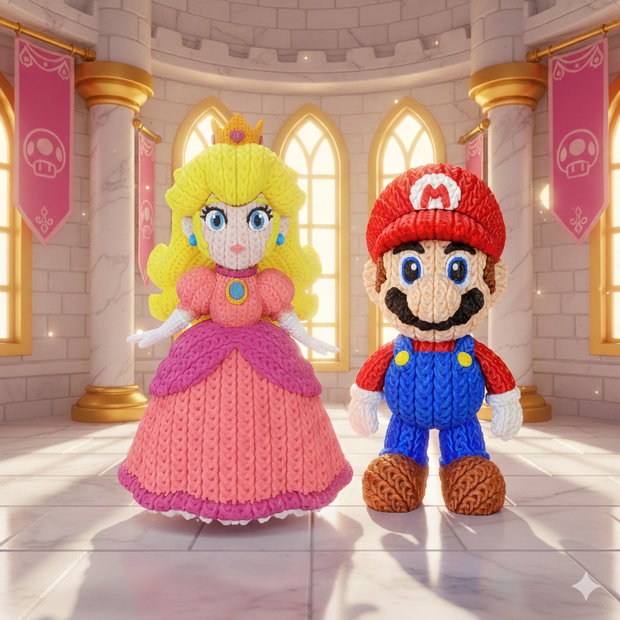 Princess Peach - Knitted - Crochet