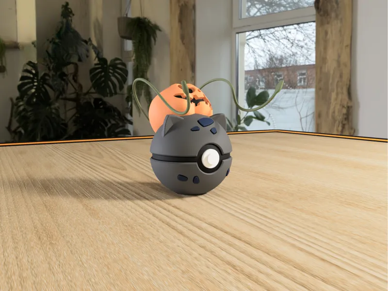 #0001 Bulbasaur Halloween Pokéball 3D | Decoración Pokémon