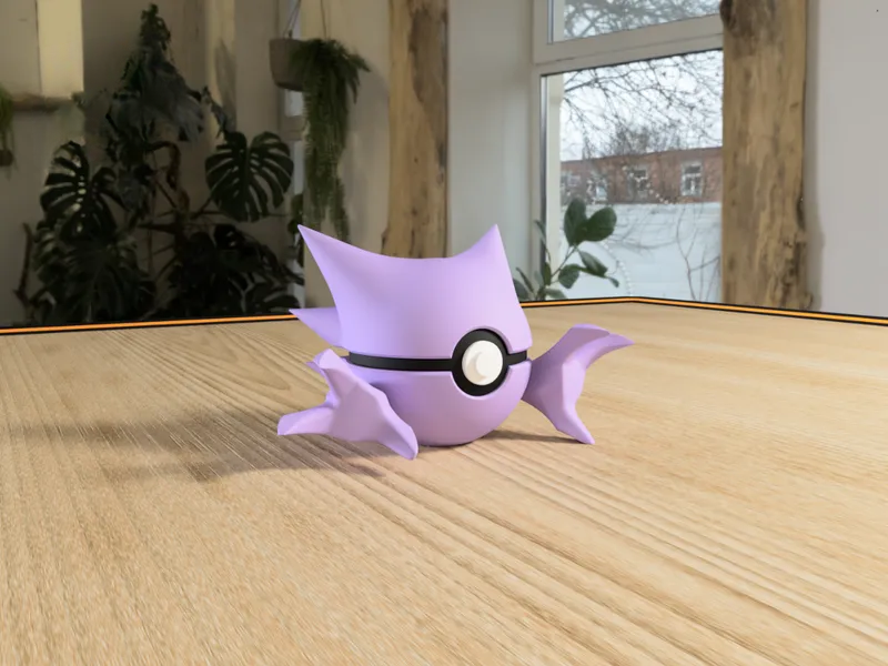 #0093 Haunter Pokéball 3D | Decoración Pokémon