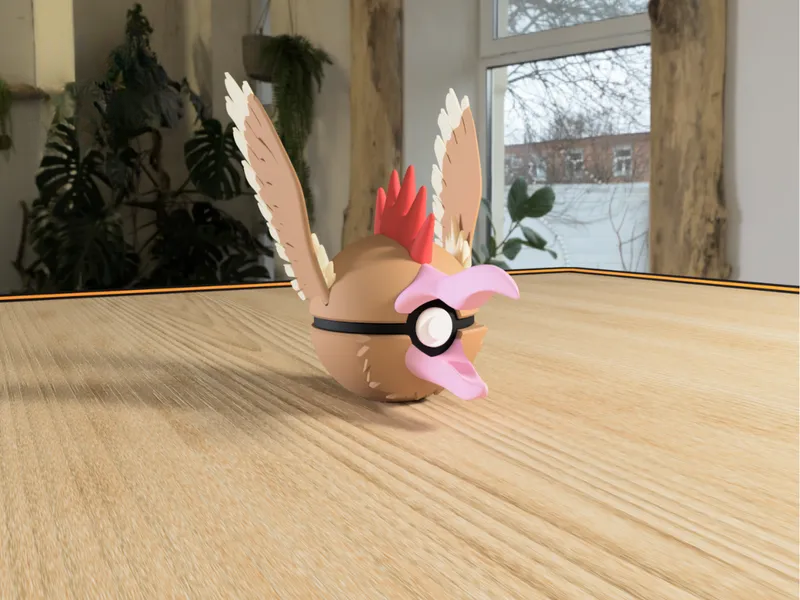 #0022 Fearow Pokéball 3D | Decoración Pokémon