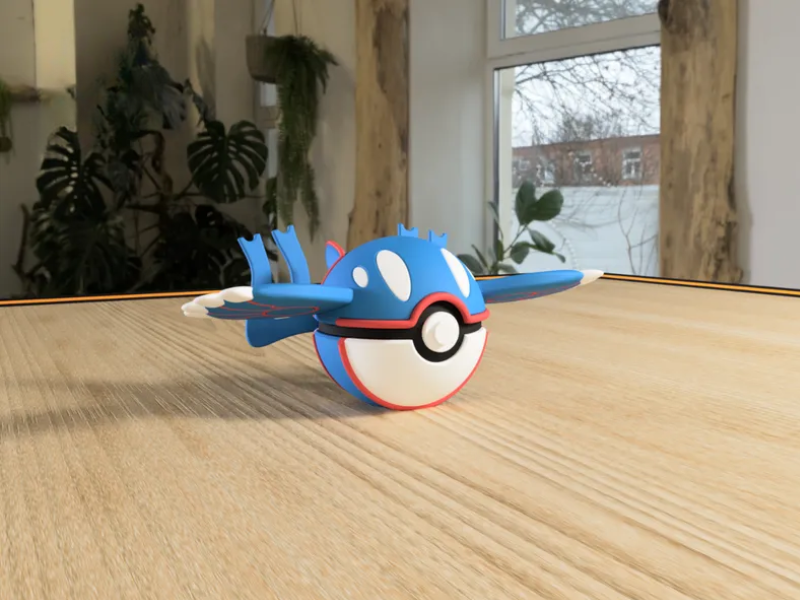 #0382 Kyogre Pokéball 3D | Decoración Pokémon