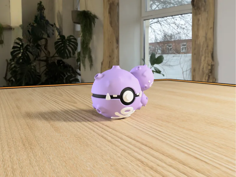 #0110 Weezing Pokéball 3D | Decoración Pokémon