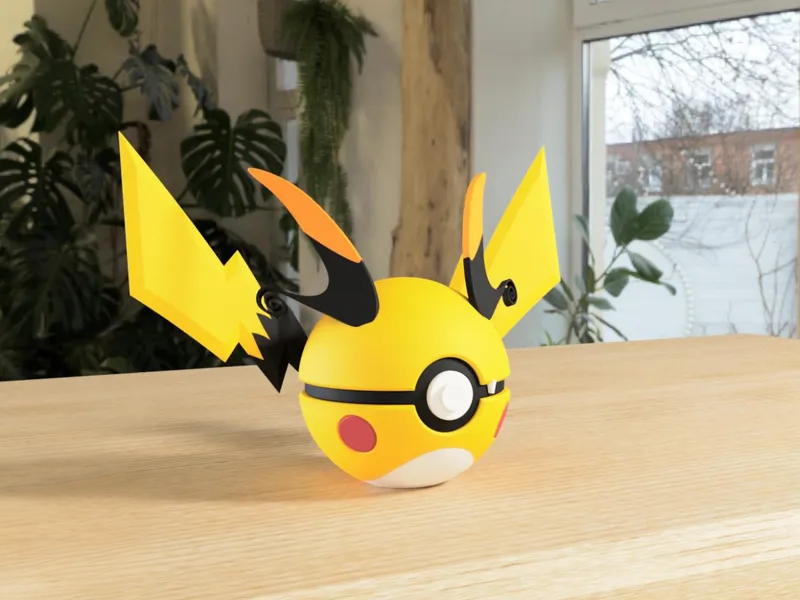 #0026 Mega Raichu X Pokéball 3D | Decoración Pokémon
