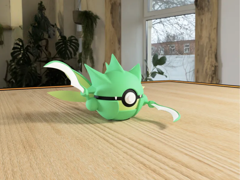 #0123 Scyther Pokéball 3D | Decoración Pokémon