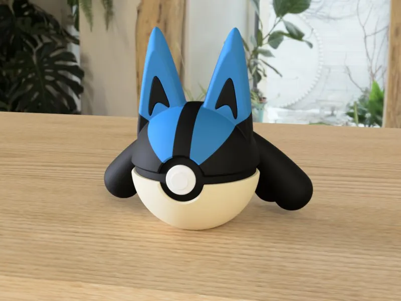 #0448 Lucario Pokéball 3D | Decoración Pokémon