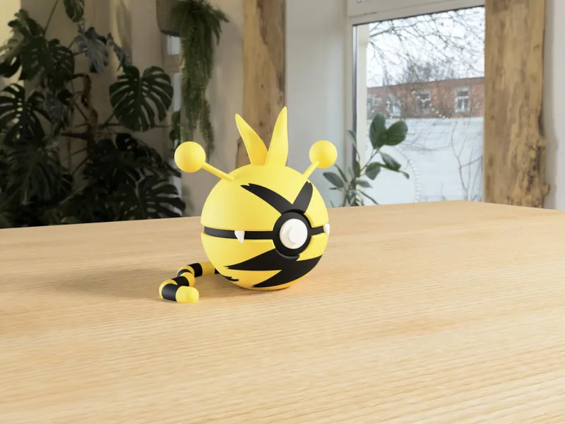 #0125 Electabuzz Pokéball 3D | Decoración Pokémon