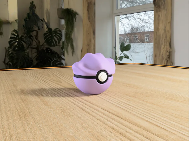#0132 Ditto Pokéball 3D | Decoración Pokémon