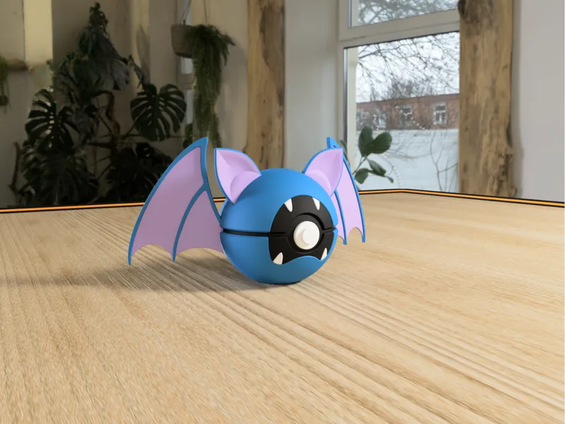 #0041 Zubat Pokéball 3D | Decoración Pokémon