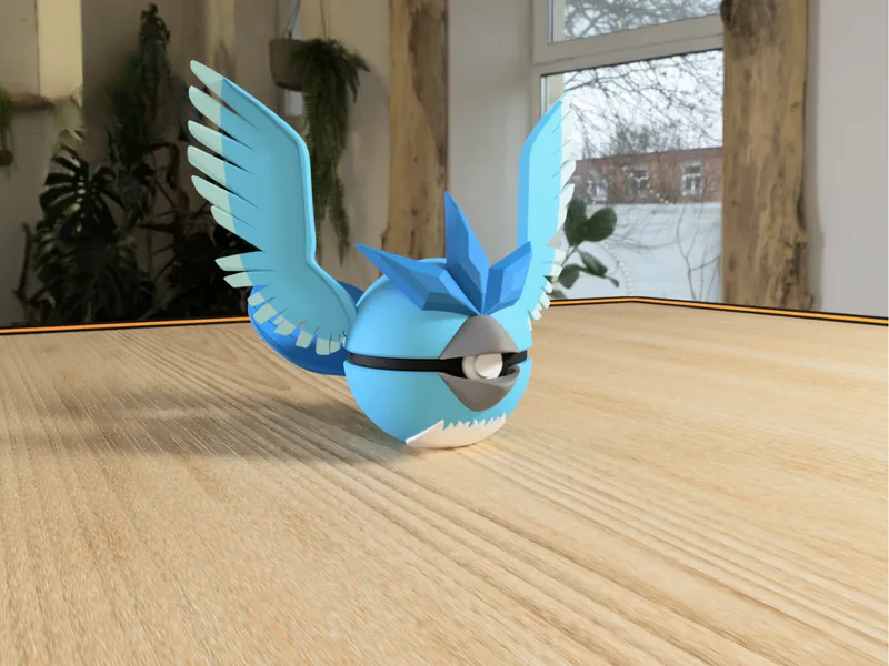 #0144 Articuno Pokéball 3D | Decoración Pokémon