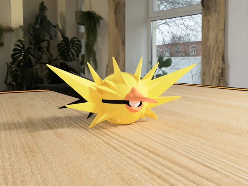 #0145 Zapdos Pokéball 3D | Decoración Pokémon