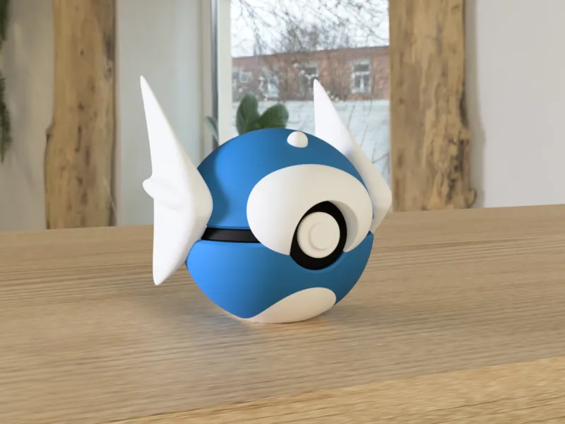 #0147 Dratini Pokéball 3D | Decoración Pokémon