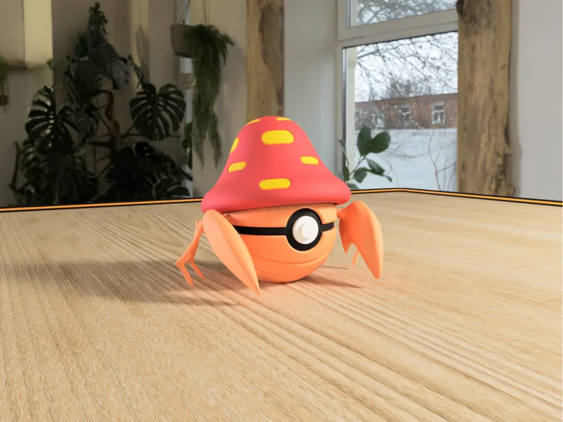 #0047 Parasect Pokéball 3D | Decoración Pokémon