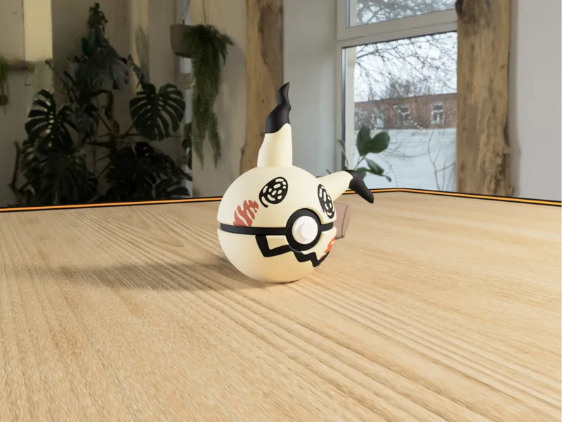 #0778 Mimikyu Pokéball 3D | Decoración Pokémon