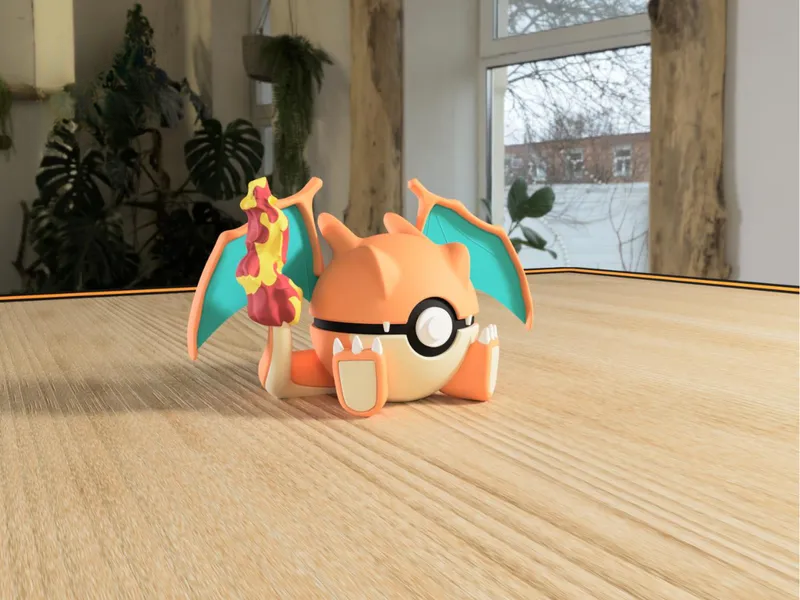 #0006 Charizard Pokéball 3D | Decoración Pokémon