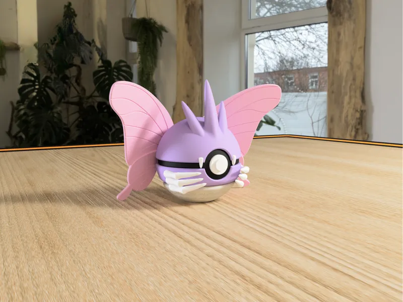 #0049 Venomoth Pokéball 3D | Decoración Pokémon