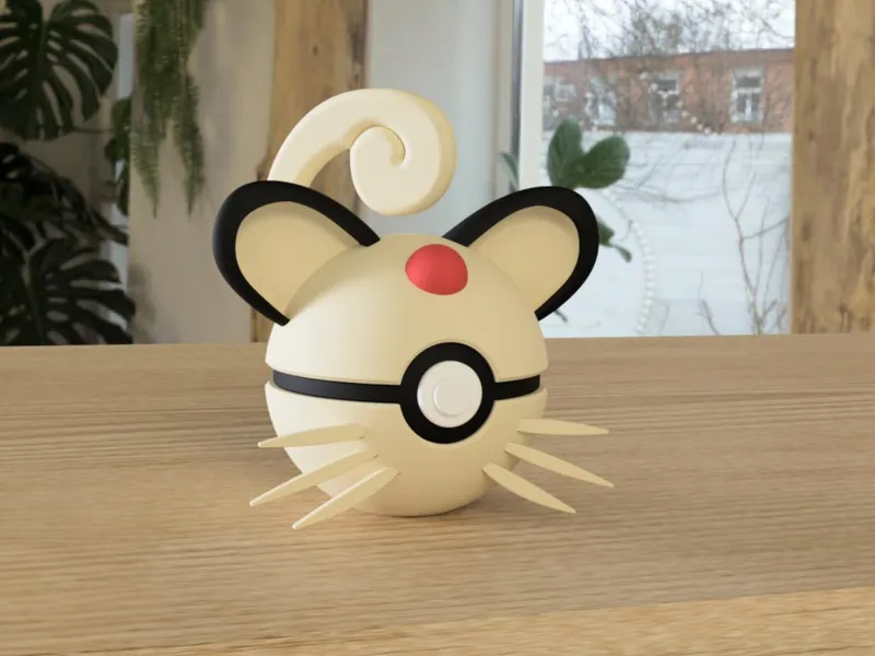 #0053 Persian Pokéball 3D | Decoración Pokémon