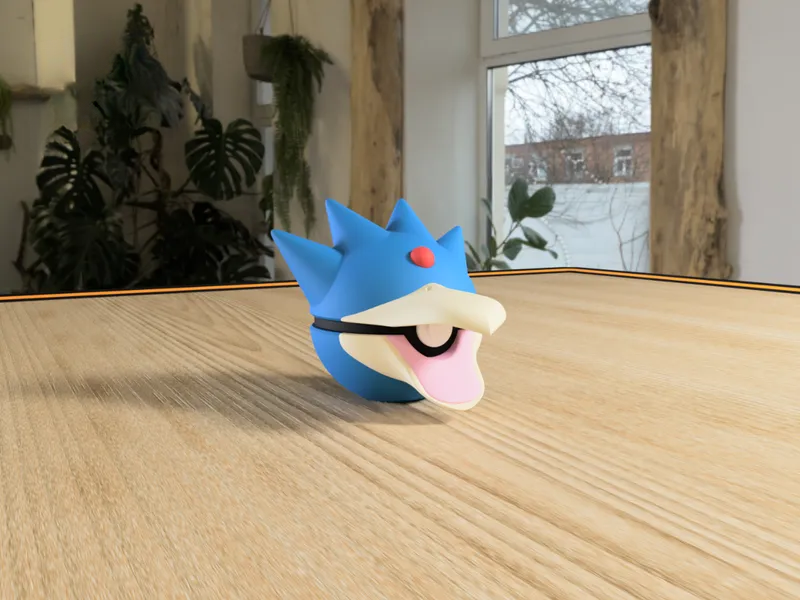 #0055 Golduck Pokéball 3D | Decoración Pokémon