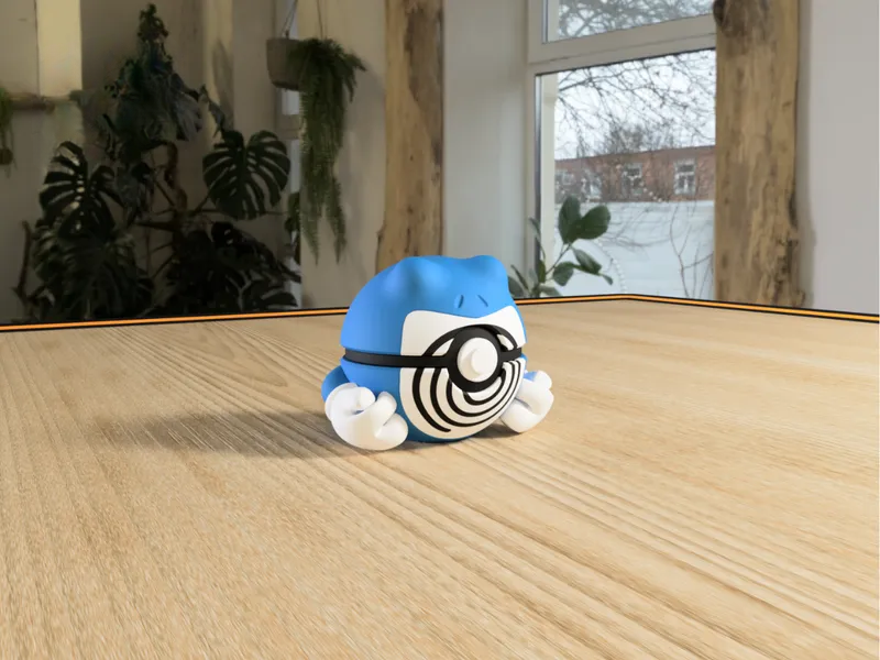 #0062 Poliwrath Pokéball 3D | Decoración Pokémon