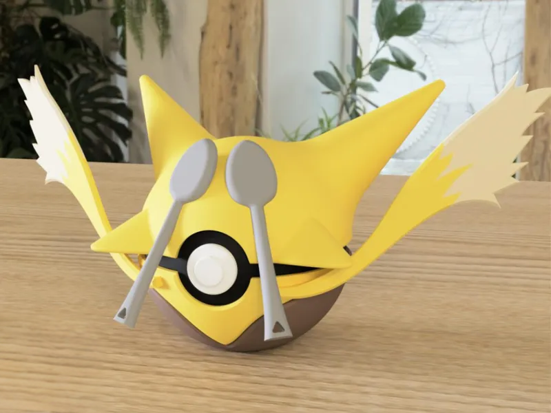 #0065 Alakazam Pokéball 3D | Decoración Pokémon