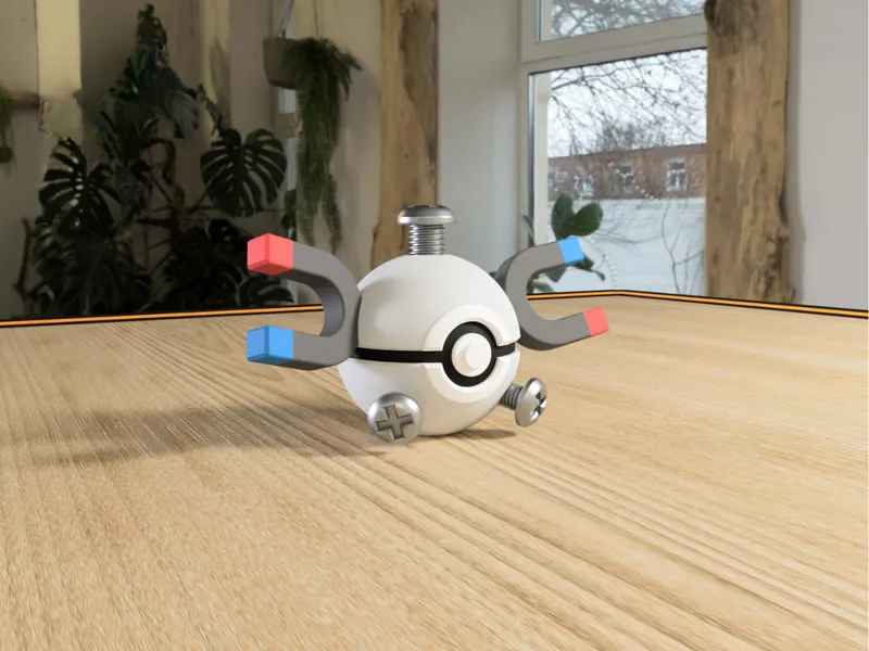 #0081 Magnemite Pokéball 3D | Decoración Pokémon