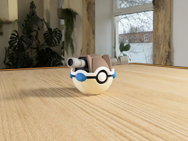 #0009 Blastoise Pokéball 3D | Decoración Pokémon
