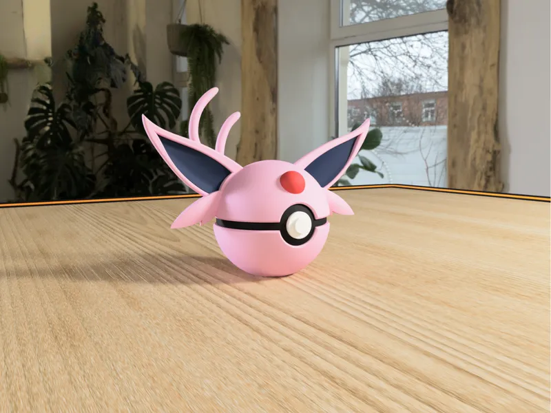 #0196 Espeon Pokéball 3D | Decoración Pokémon
