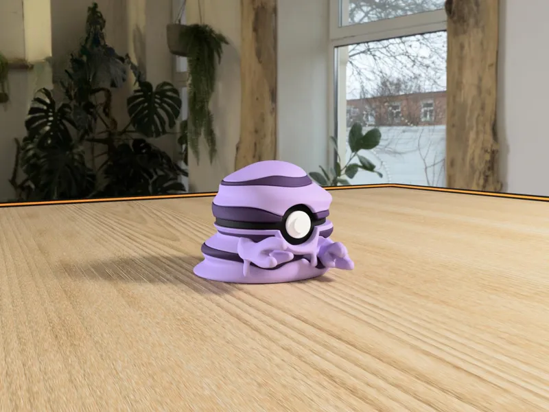 #0088 Grimer Pokéball 3D | Decoración Pokémon