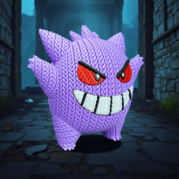 Gengar - Knitted - Crochet
