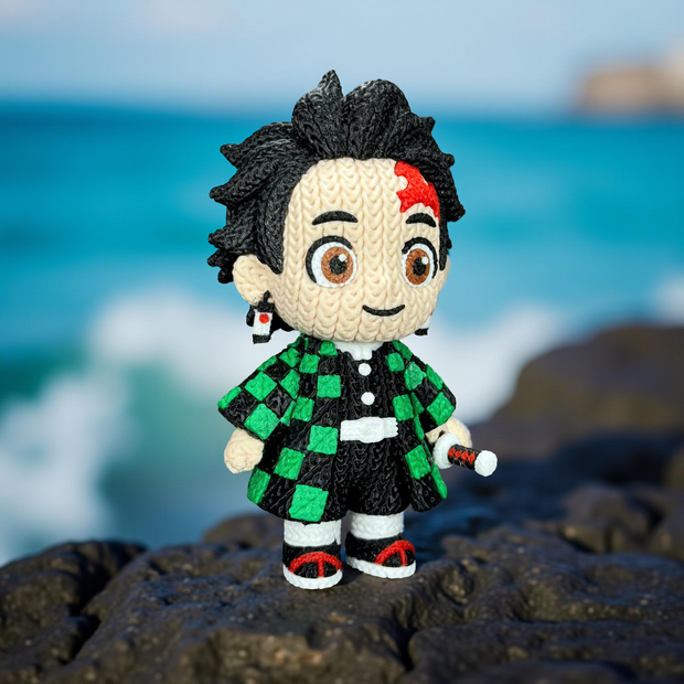 Tanjiro - Demon Slayer - Knitted - Crochet